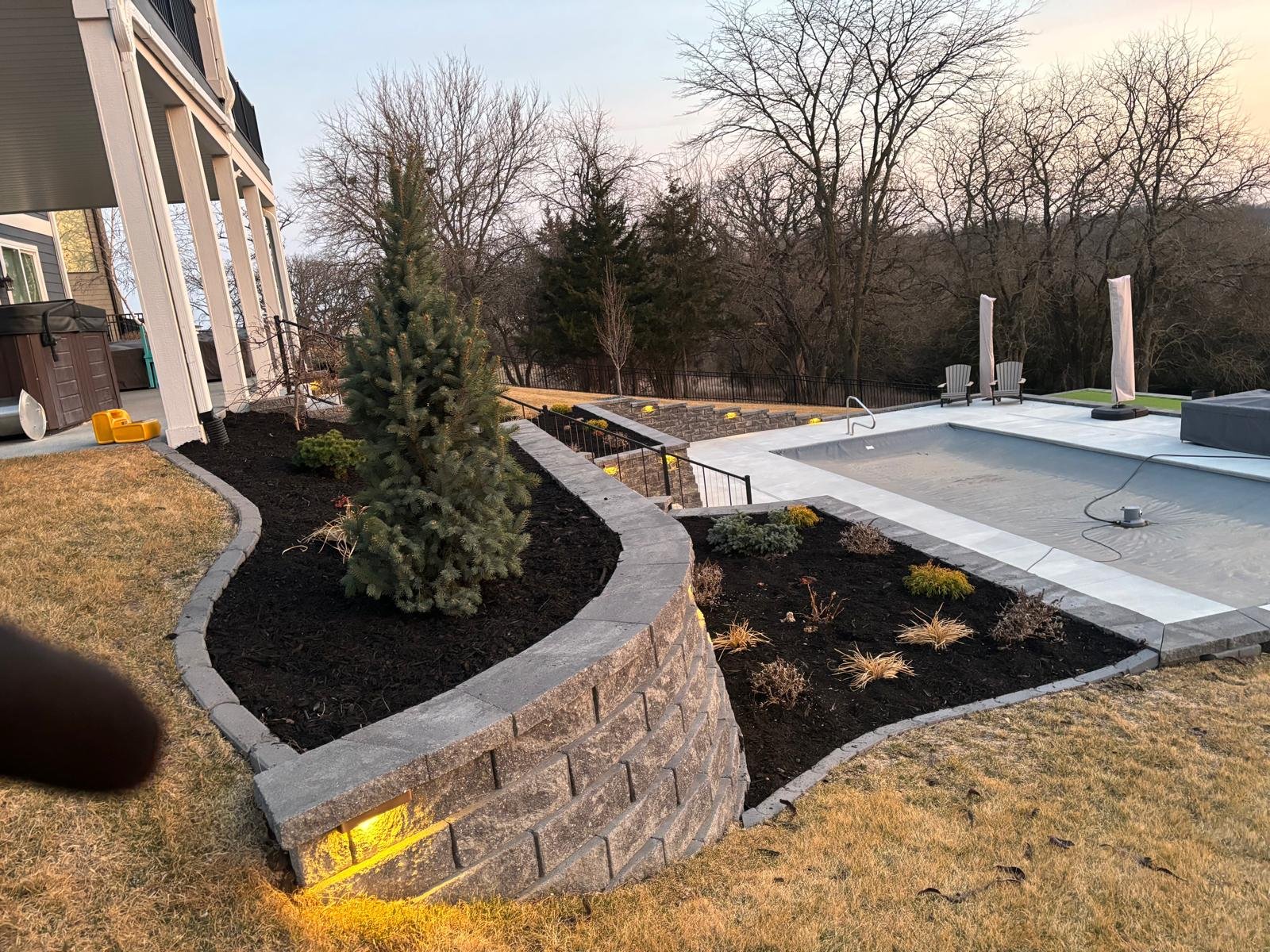 natural stone edged